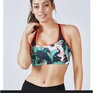 Fabletics Floral Print Amma Sports Bra Sz XS
